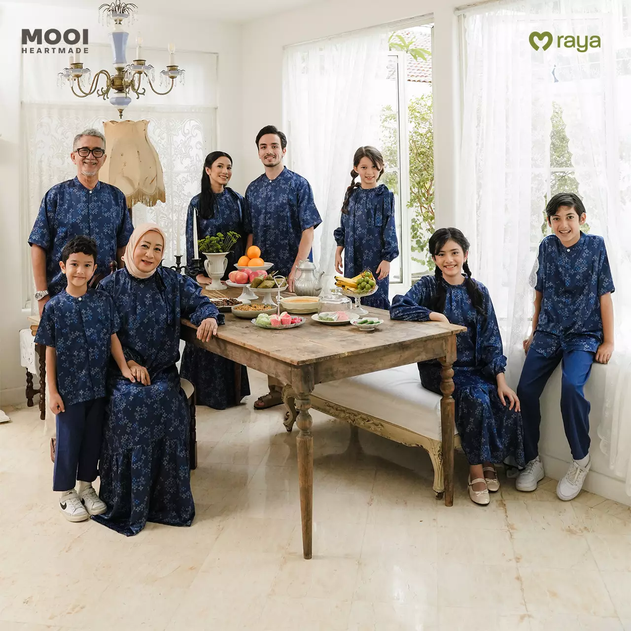 Mooi Dress Dewasa Raya Collection Nawrah Gamis Adult Nawasena Series - White