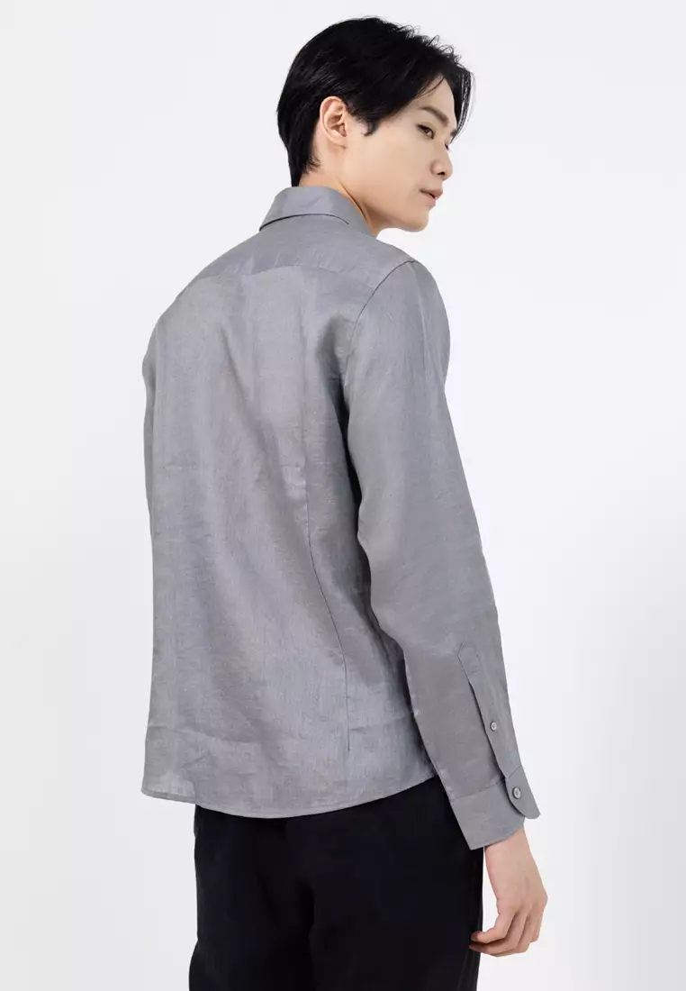100% Linen Slim-Fit Shirt