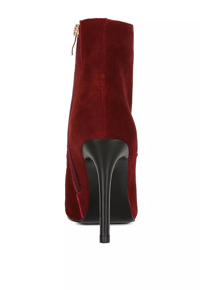 Maroon suede hot sale ankle boots