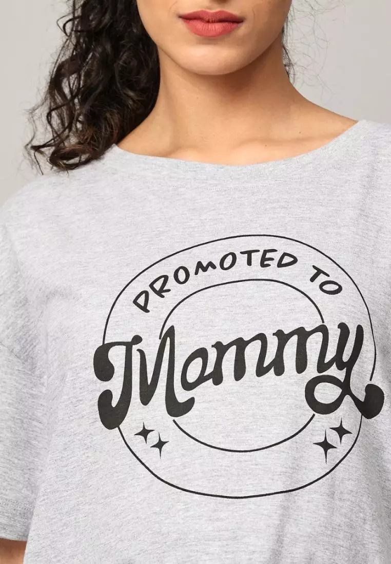 Promoted To Mummy Oversized Mumma T-shirt