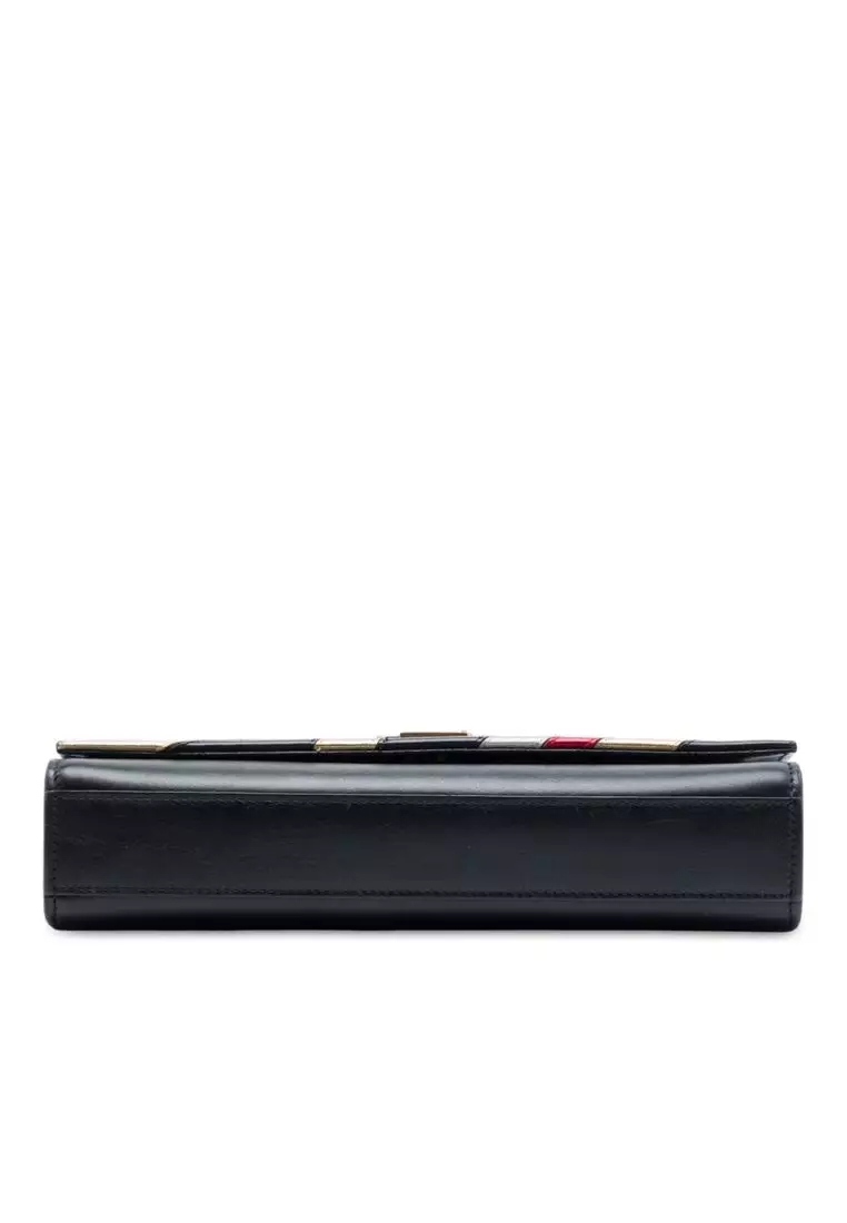 Pre-Loved Saint Laurent Medium Smooth Calfskin Rockstar Patchwork Monogram Kate Crossbody