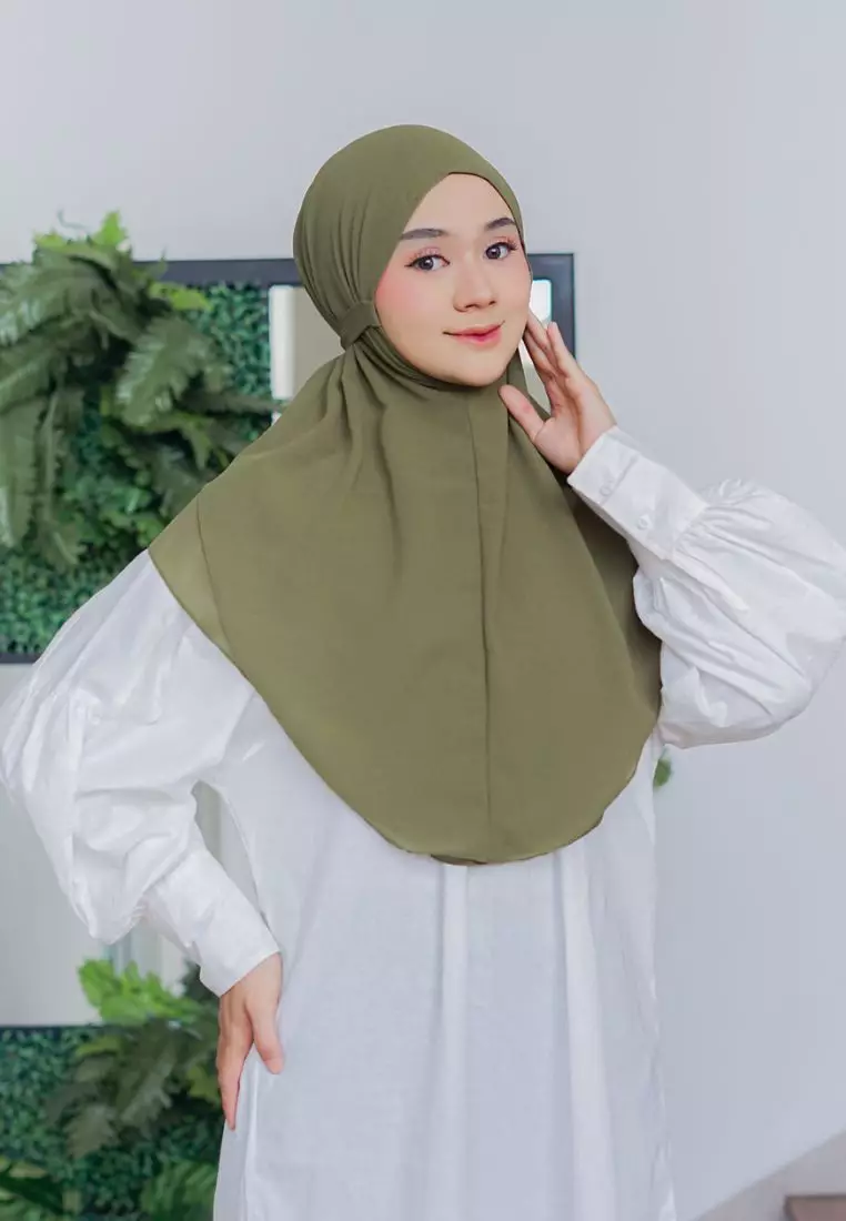 Bergo Khimar Azzura Olive