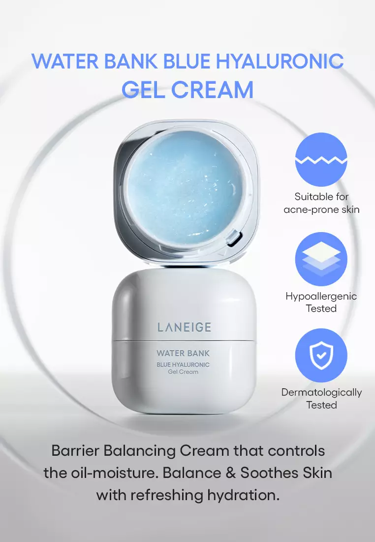 Buy Laneige [New Look] Laneige Water Bank Blue Hyaluronic Gel Cream 50ml  Online | ZALORA Malaysia