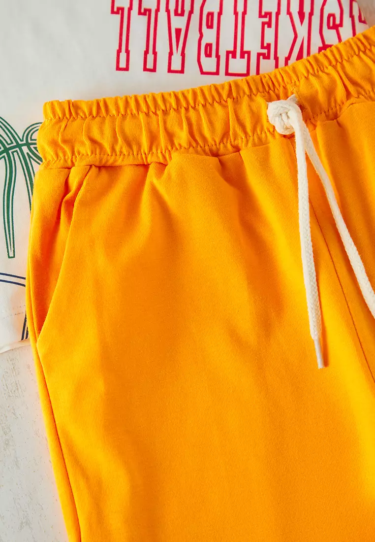 Printed T-shirt with Shorts Set