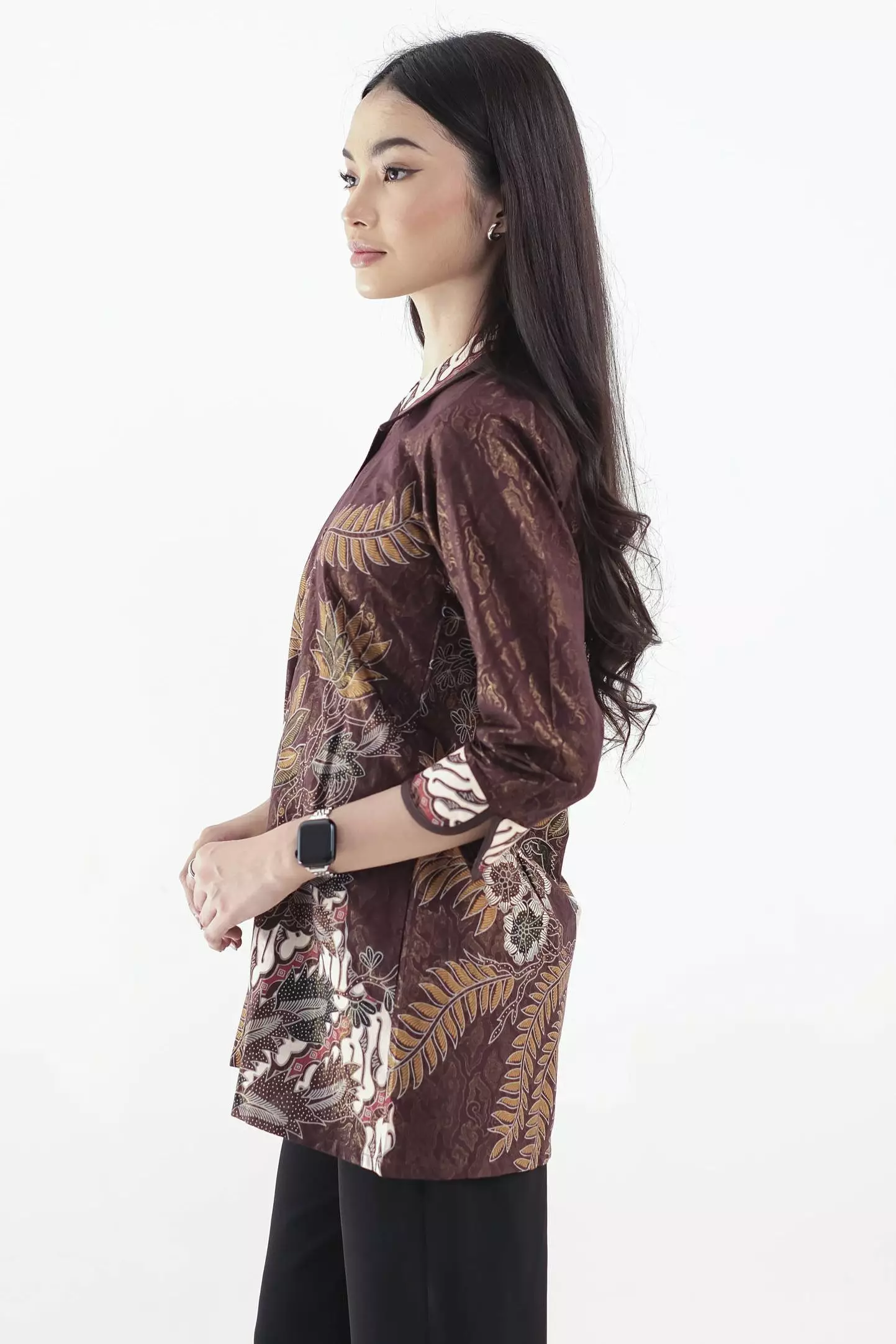 Kalingga Brown Blouse Wanita  Foil
