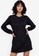 ZALORA BASICS black Corset Detail Sweater Dress CE031AA1422264GS_1