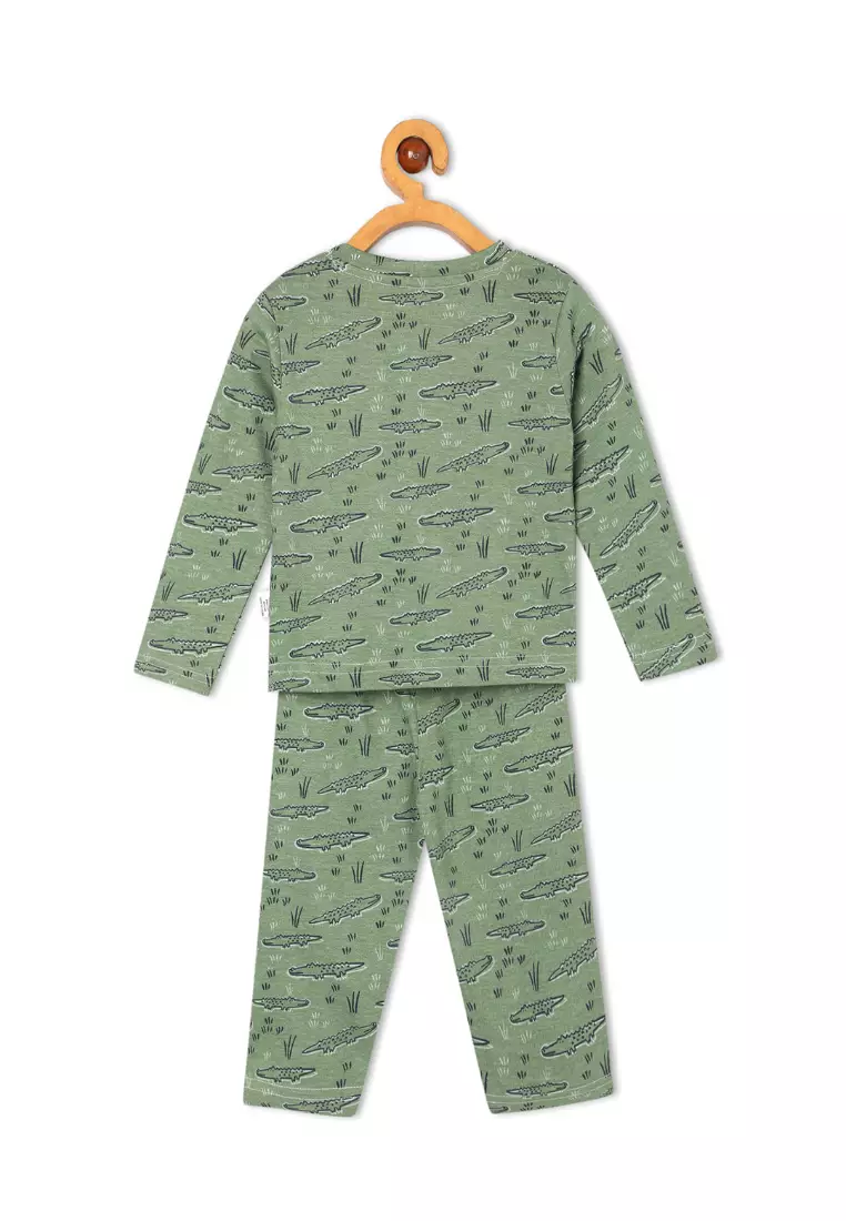 Baby and Kids Pajama Nightsuit Set- The Alligator