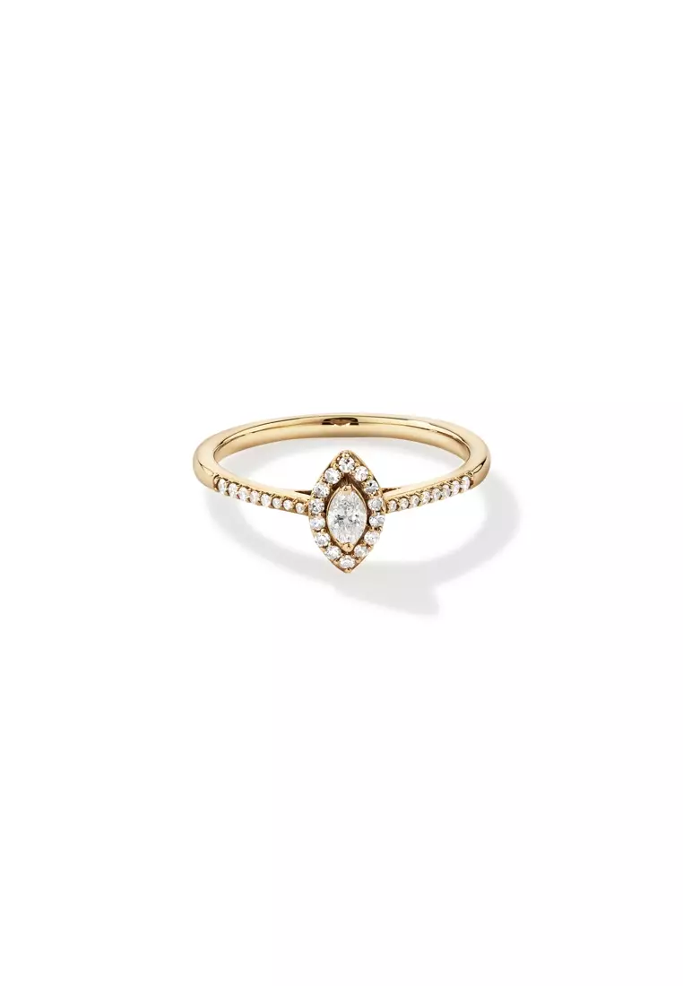 Marquise cut halo on sale ring