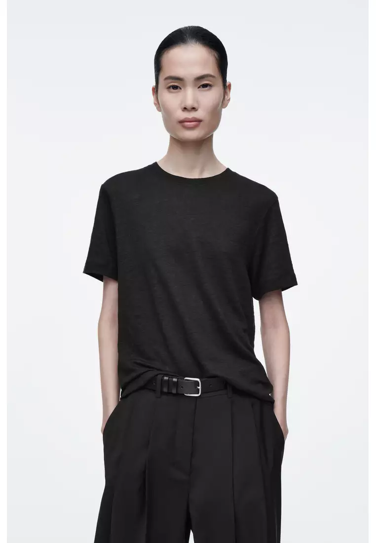 CREW-NECK LINEN T-SHIRT