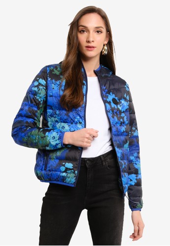 Jual Desigual Floral Print Eco Padded Jacket Original Zalora