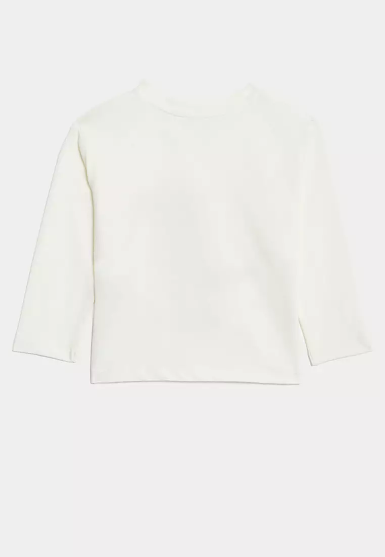 2Pk Pure Cotton Dinosaur & Plain Tops