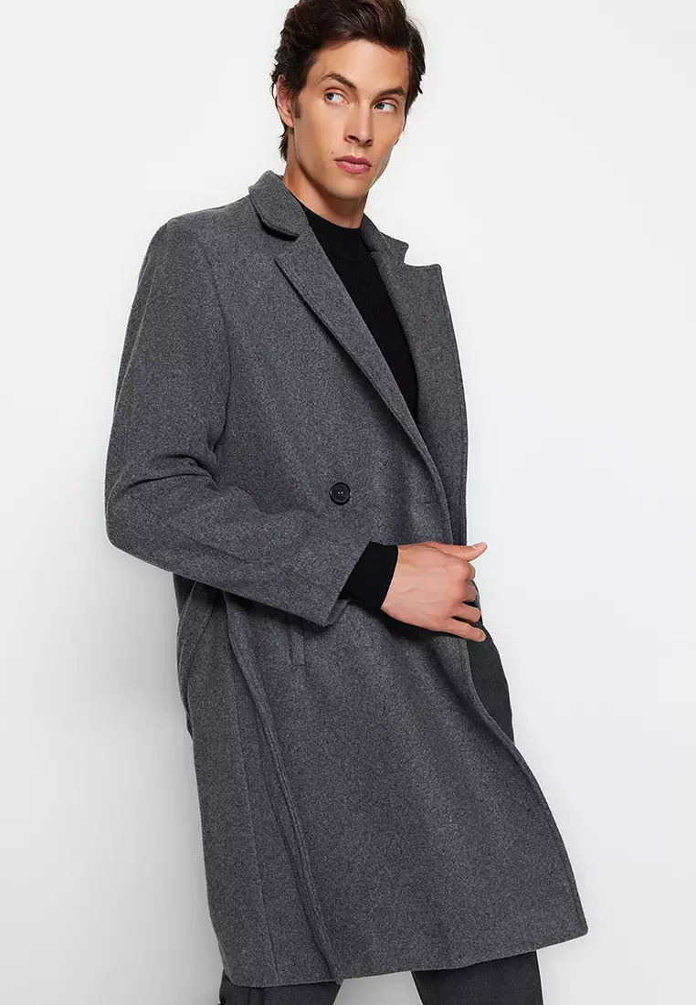 Men's Regular Fit Long Coat