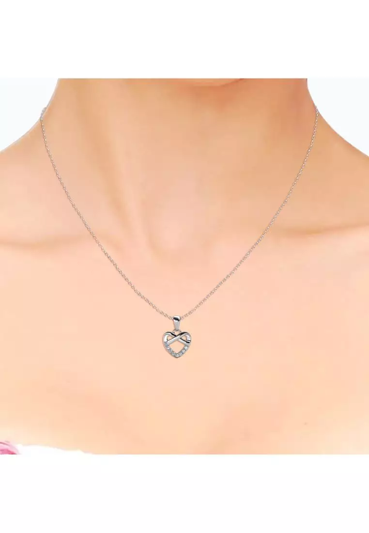 Tie Pendant WG - Kalung Crystal Swarovki by Her Jewellery