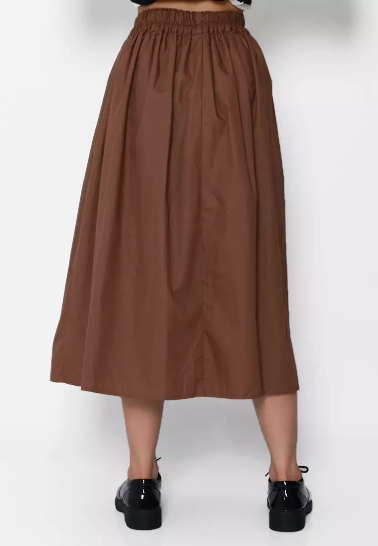ALDA Poplin Midi Skirt