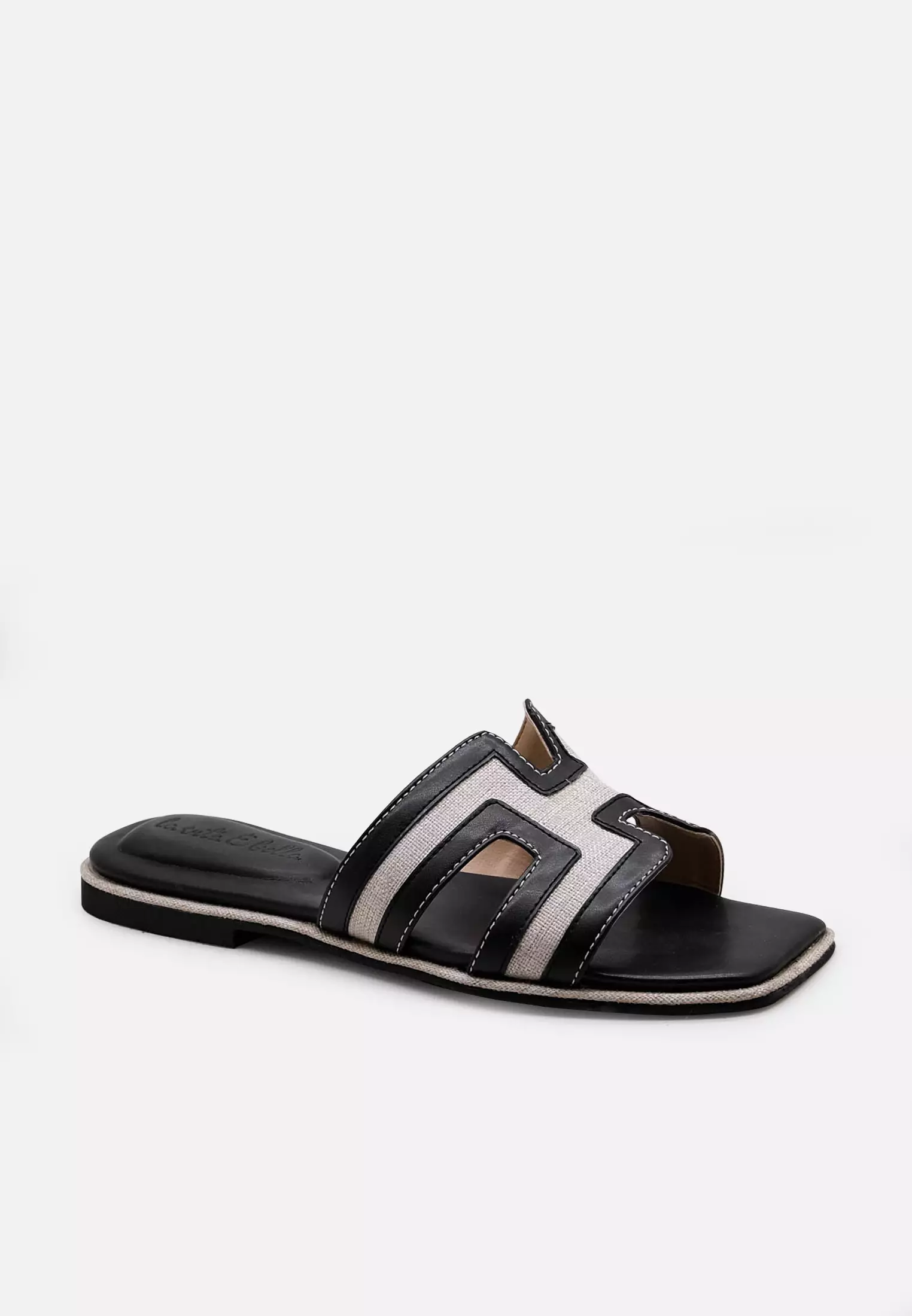 Harper Sandal Flat Slides Canvas Wanita