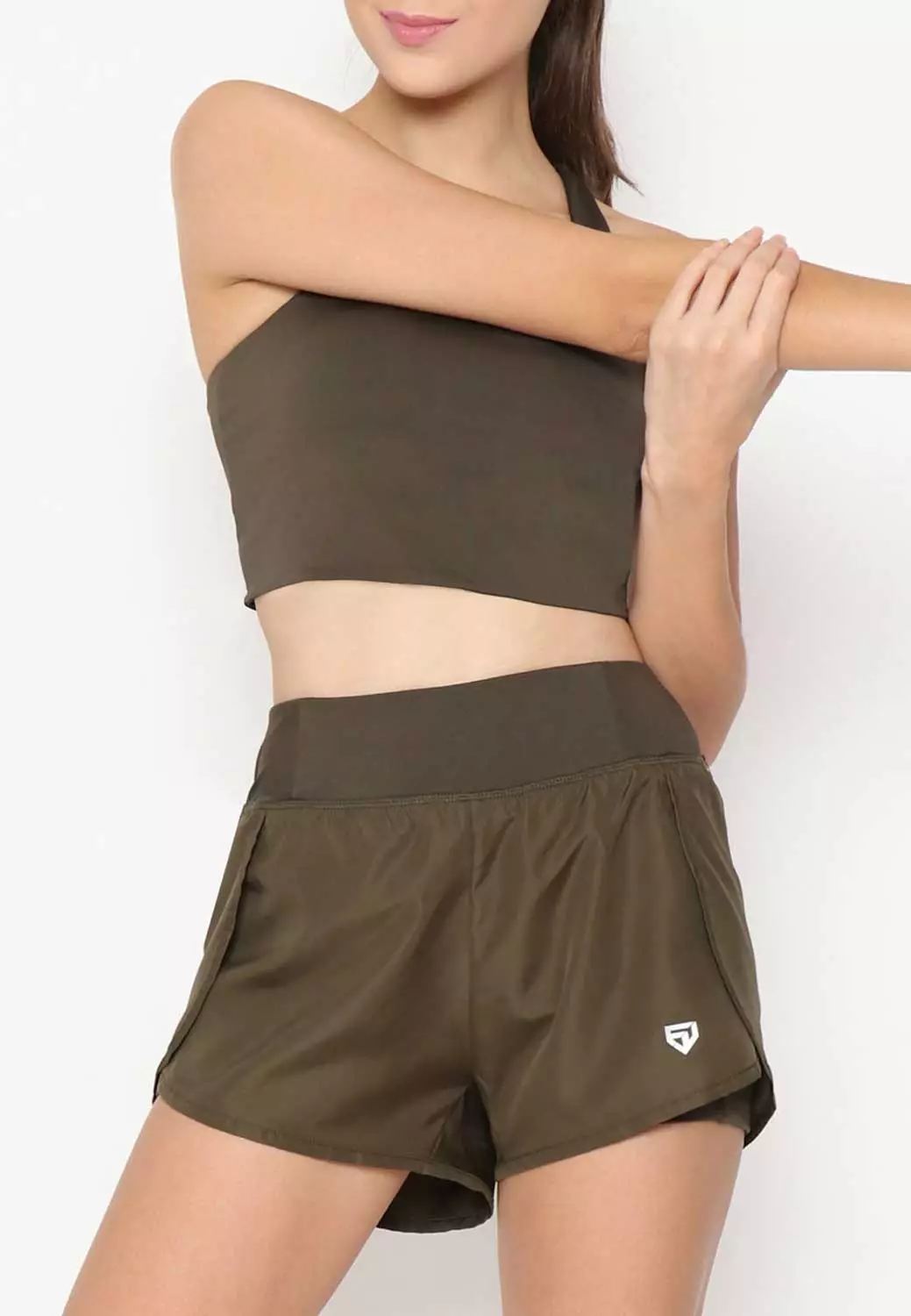 FITWEAR - CAITLYN LAYERED PANTS + INNER - ARMY
