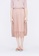 Hopeshow pink Pleated Mesh Midi Skirt D6599AA9547FD3GS_5