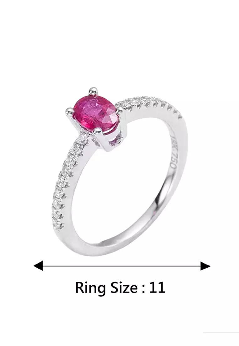 Red diamond gold discount ring