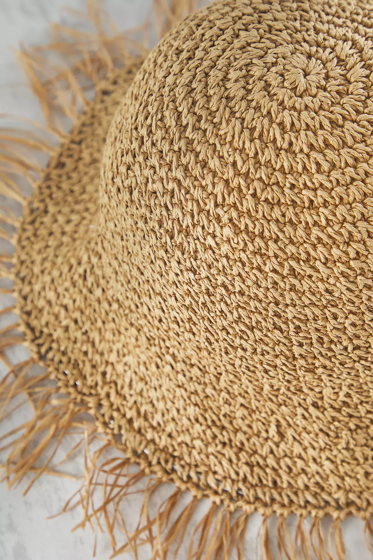 Beige Tassel Straw Women's Hat TBESS25SP00000