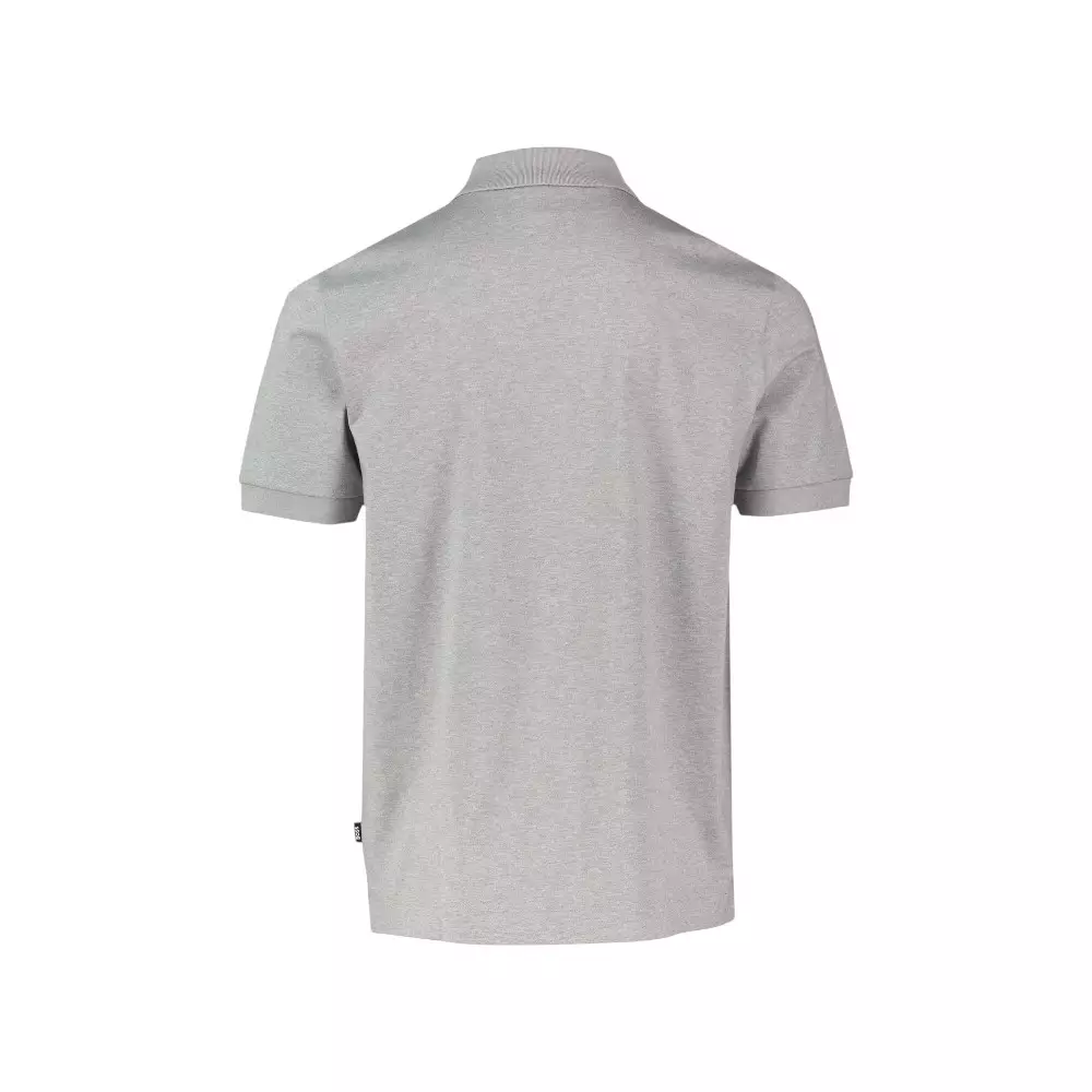 H-Paras 65 Mercerised-Cotton Polo Shirt With Zip Placket Light Grey