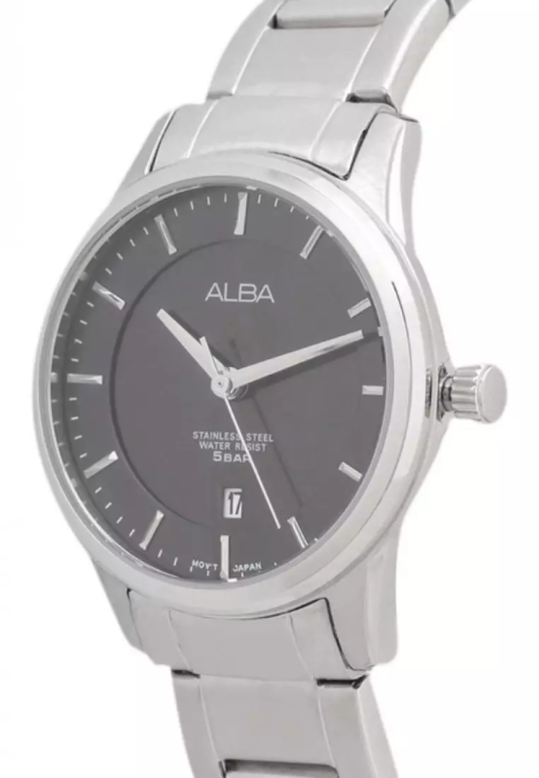 Jam Tangan Wanita Alba Original Garansi Resmi Strap Stainless Steel Silver AH7L75 AH7L75X1 Silver