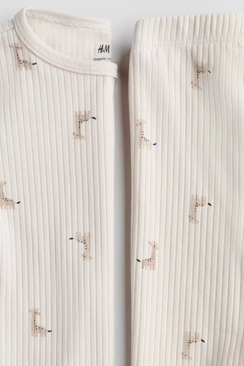 Ribbed cotton set