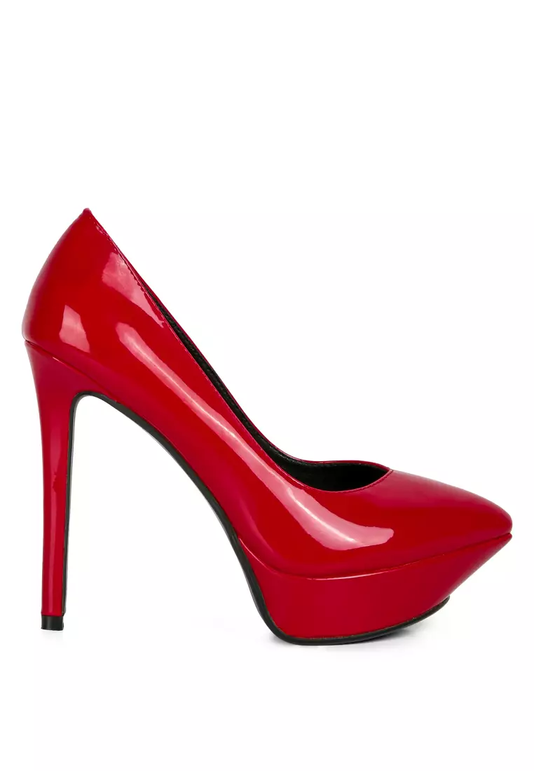 Buy RAG CO Red Patent Stiletto Sandals 2024 Online ZALORA