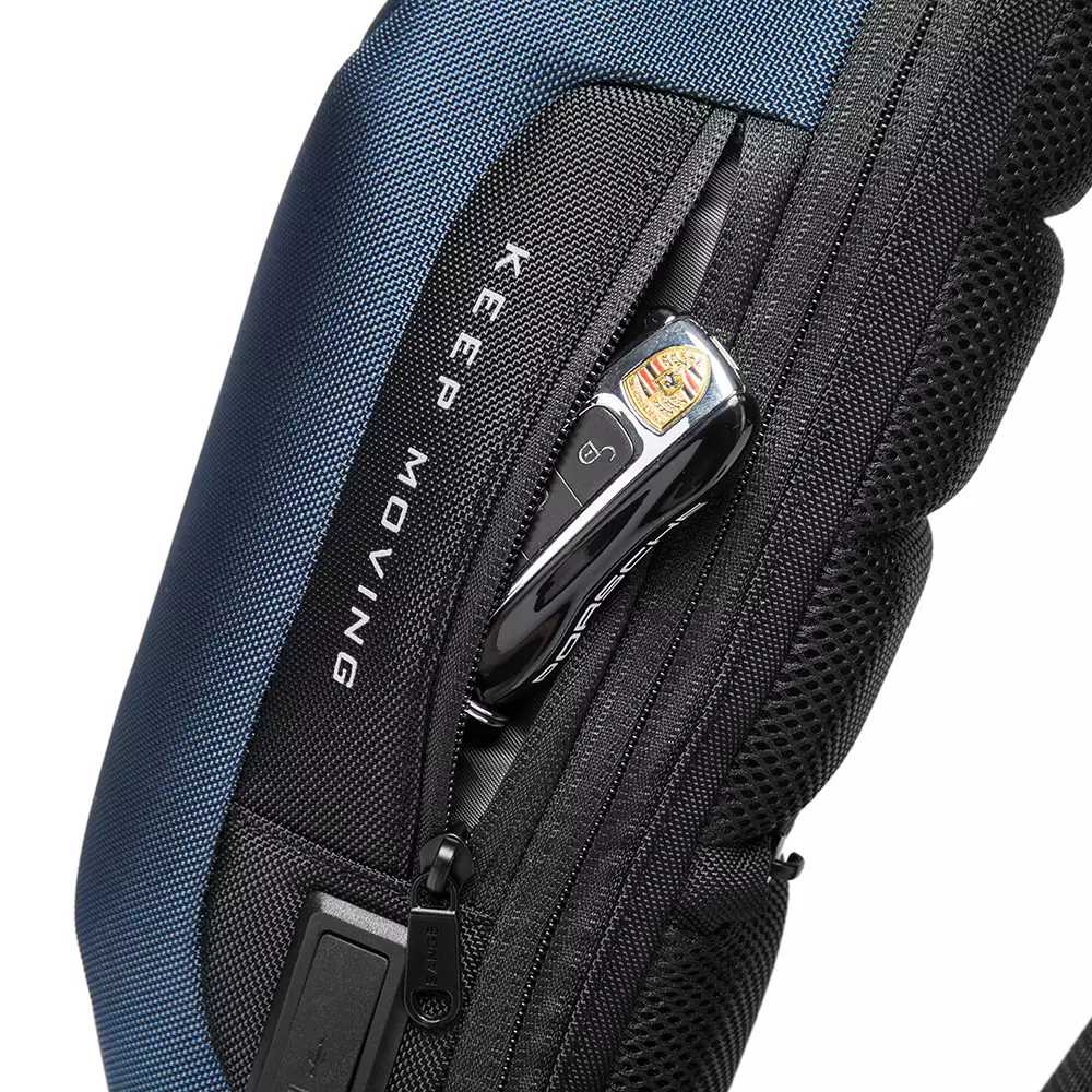 Bange BG22085 Tas Selempang Sling Bag Pria Lock - BLUE