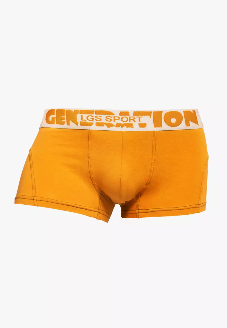 LGS - Boxer - Paket 3 - Red Orange Black - LEBX.002.658.3.7C Karet Katun