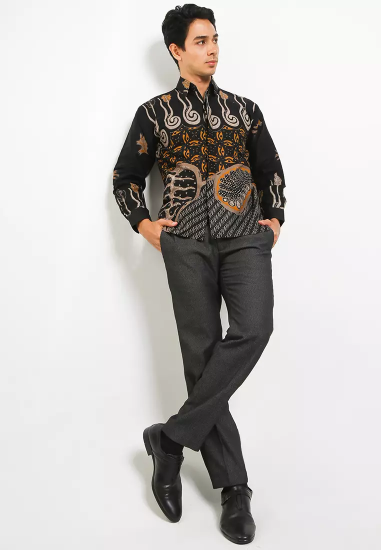 Kenzie Kemeja Batik Exclusive Premium Pria Casual Modern Lengan Panjang