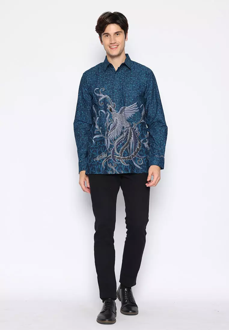 Hadinata Batik Pria Kemeja Panjang Furing Chairil Chalista