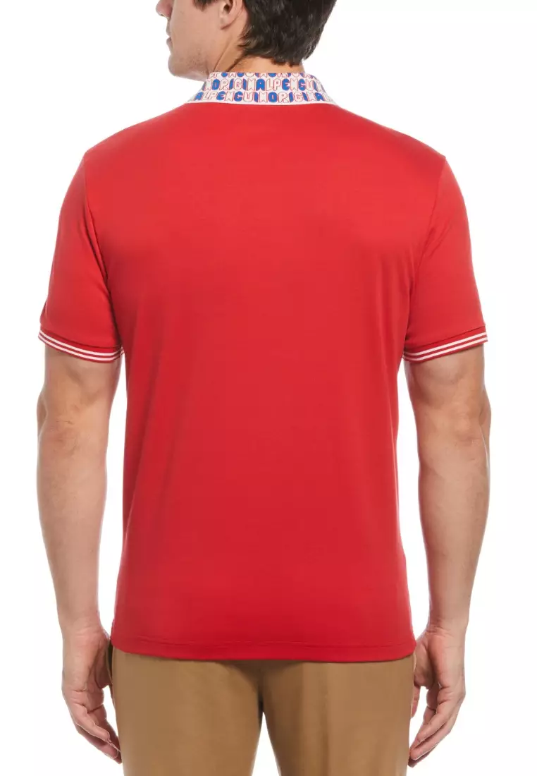 Interlock Jacquard Logo Collar Short Sleeve Polo Shirt
