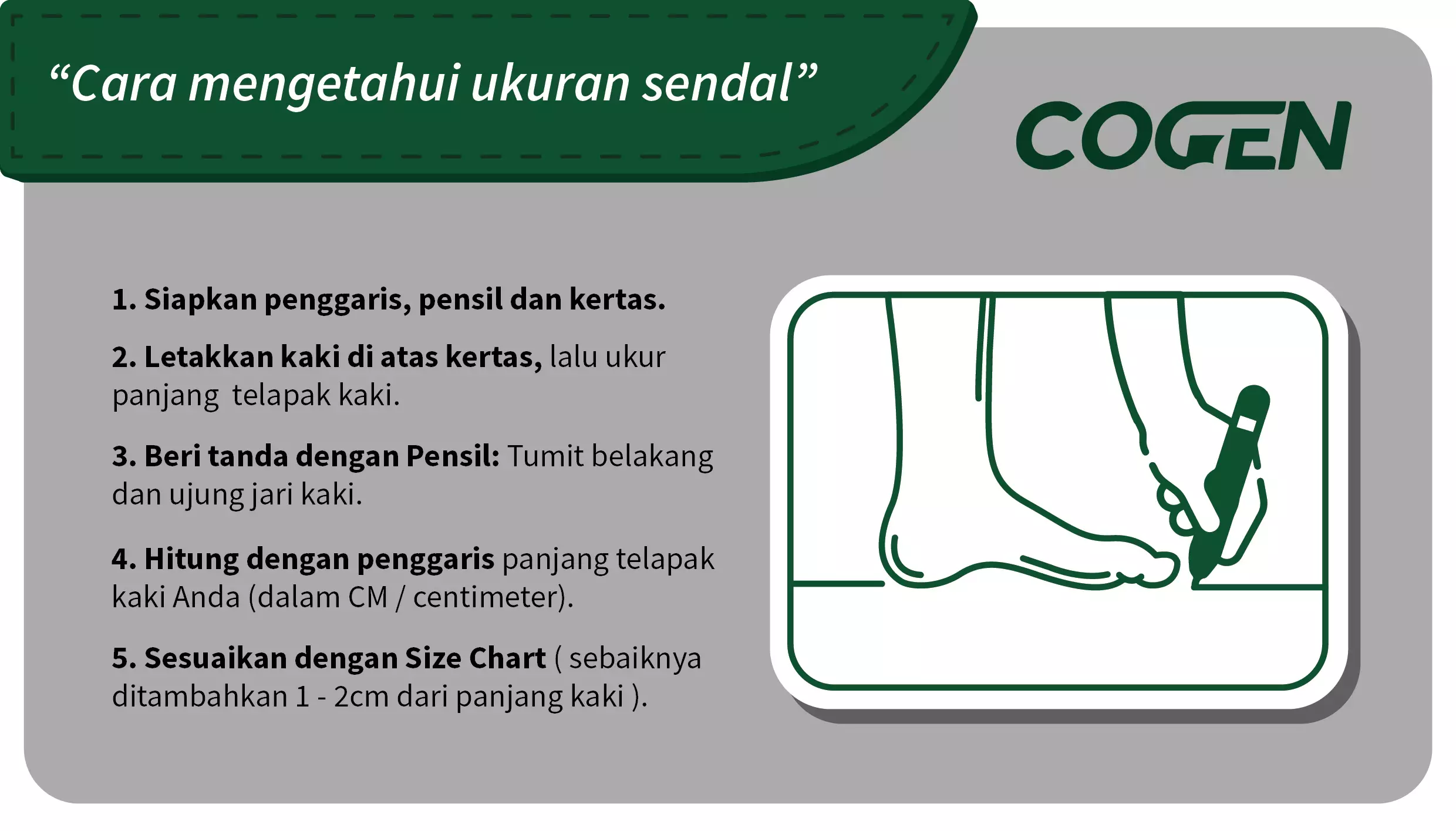 Cogen Sendal Slop Pria Kulit Sandal Kokop Tali  Cowok Classic Series + Feel Nufort