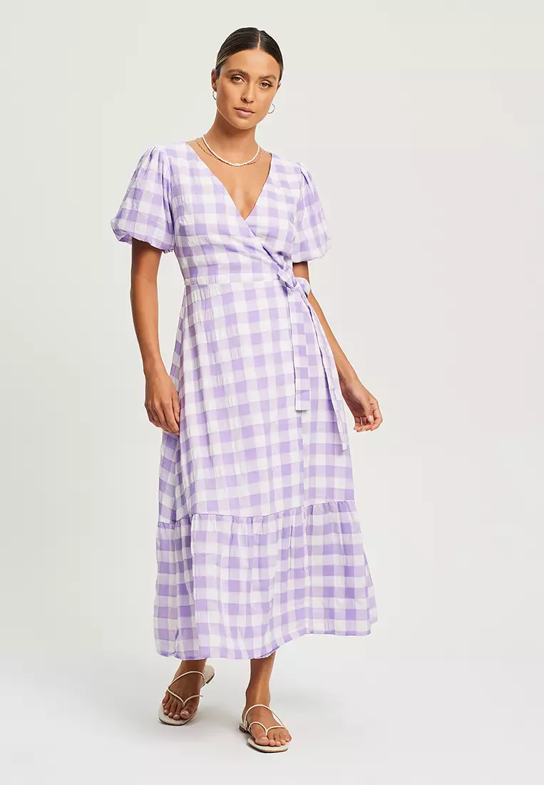 Purple on sale gingham dress