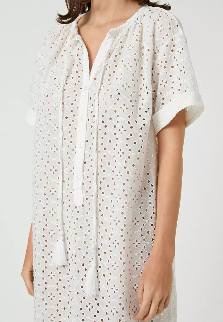 Koton Baybgirls Mädchenkleid - Zart Mit Blumen-Stickerei