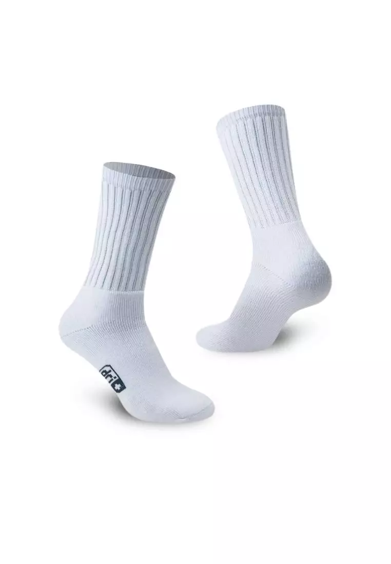 Dri Plus Men's Cotton Thick Sports Crew Length Socks 3 pairs in a pack DMSKG16