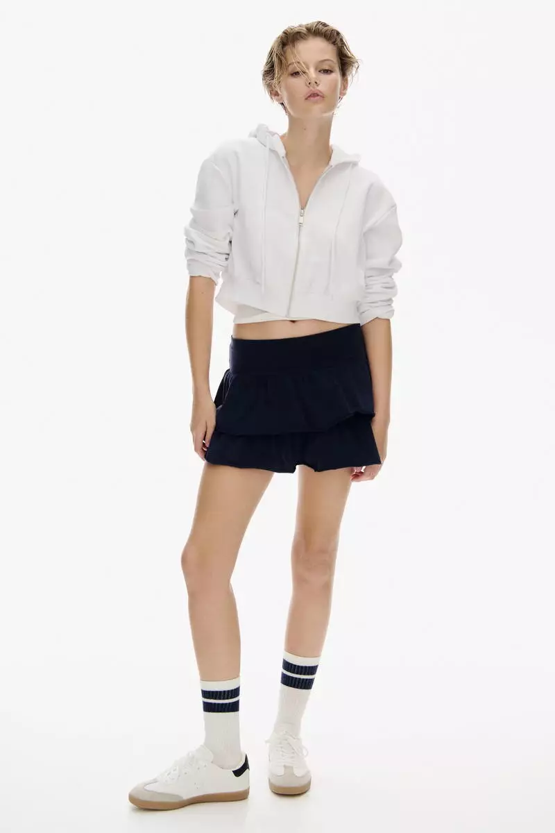 Buy H&M Tiered jersey mini skirt Online ZALORA Malaysia