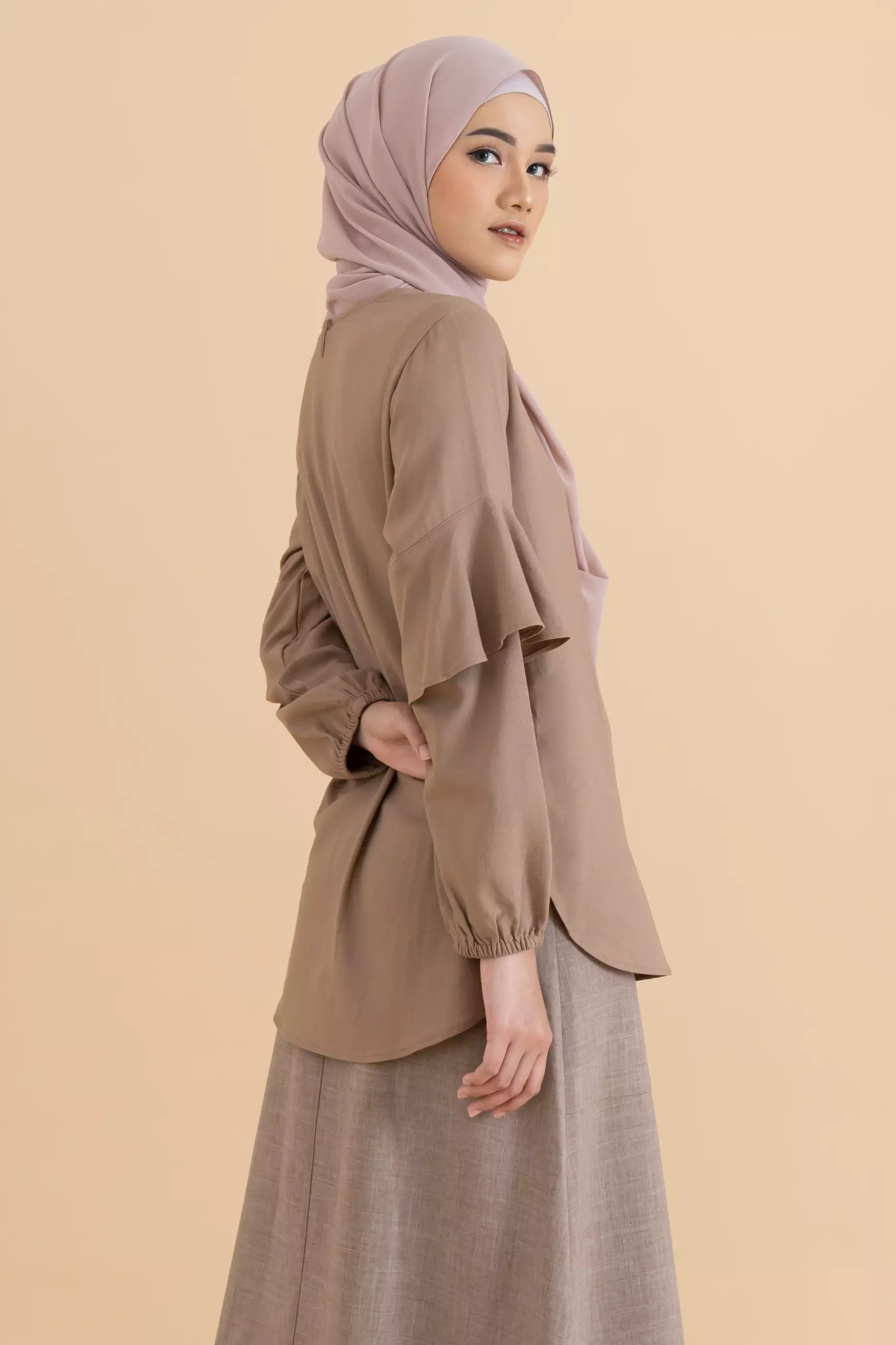 Blouse Wanita Hafla Brown