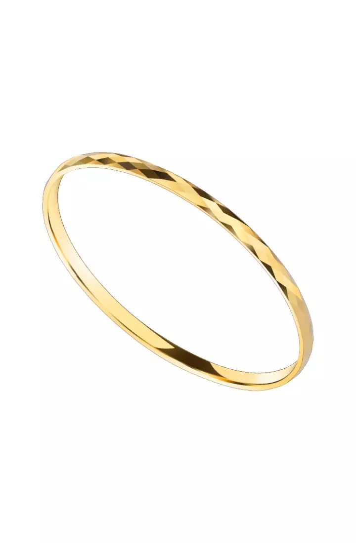 Luxe Engravable Bangle in Gold