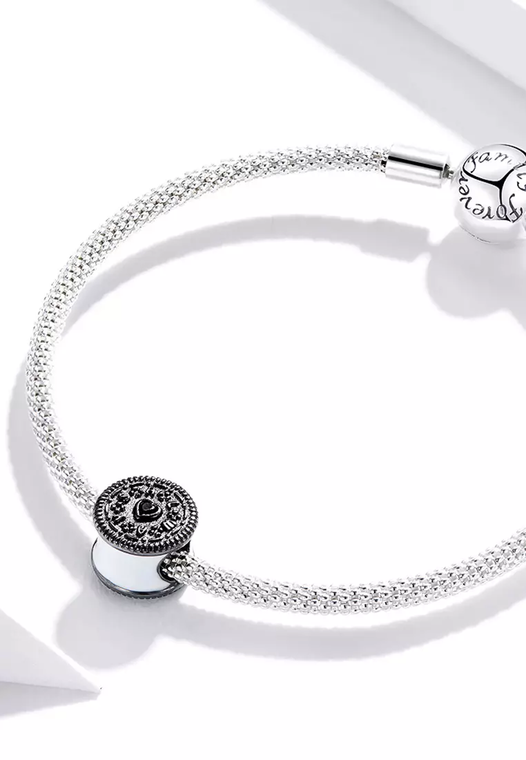 Solid 925 Sterling Silver ALWAYS Chocolate Biscuit Charm