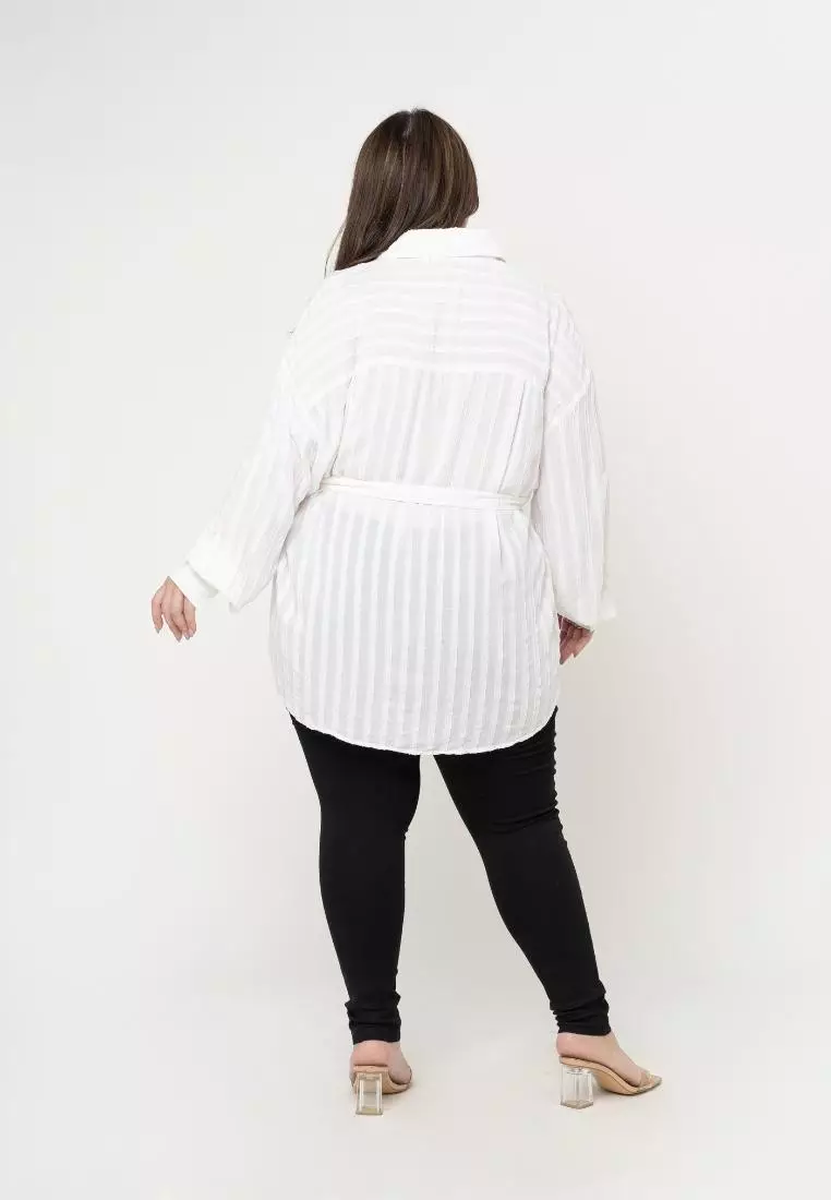 Plus Size Shirt Trixie White