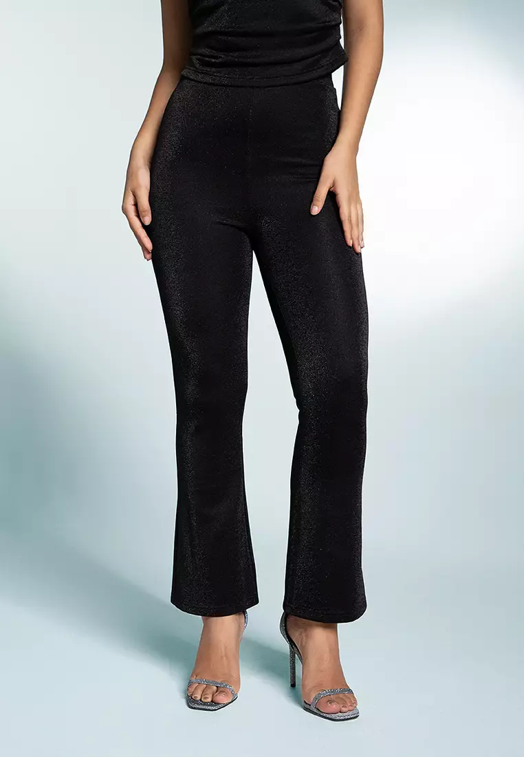 All black flare pants on sale