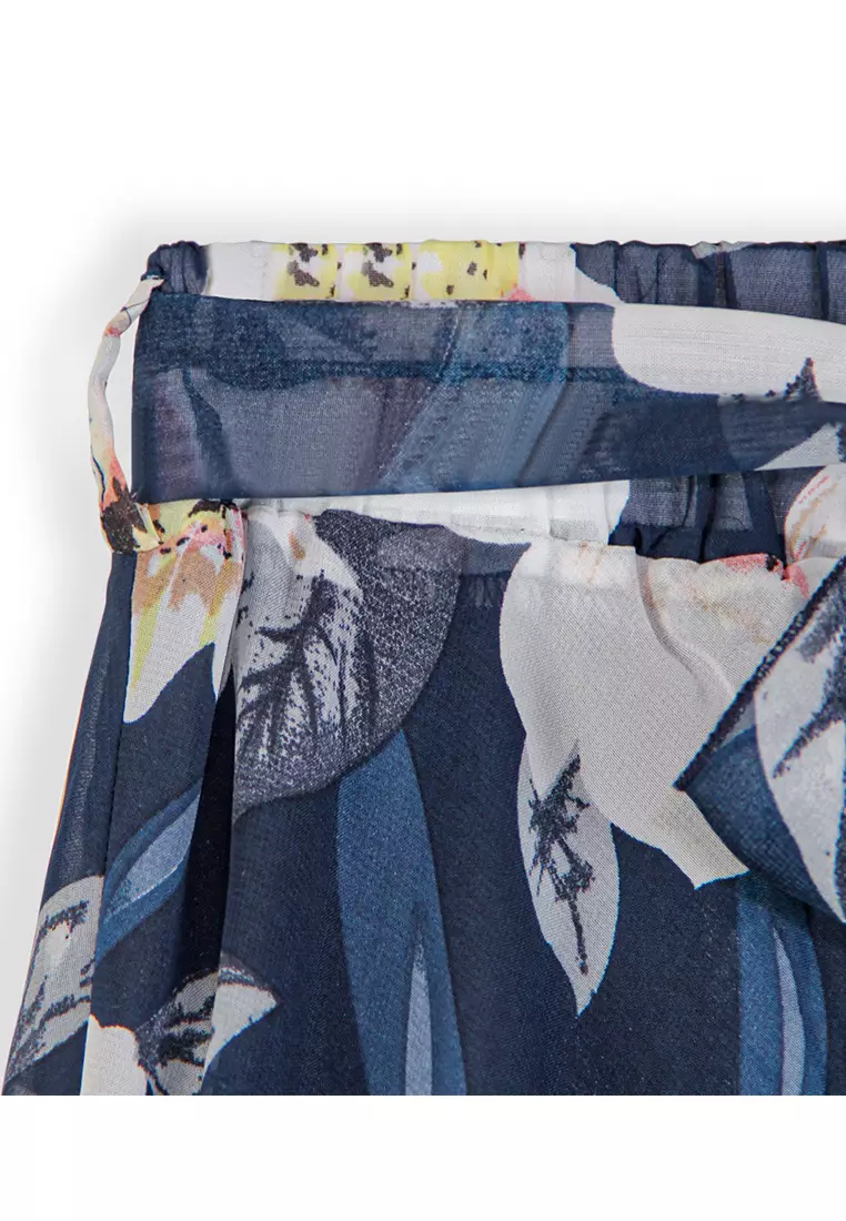 碎花雪紡半身長裙 QW-JR2221