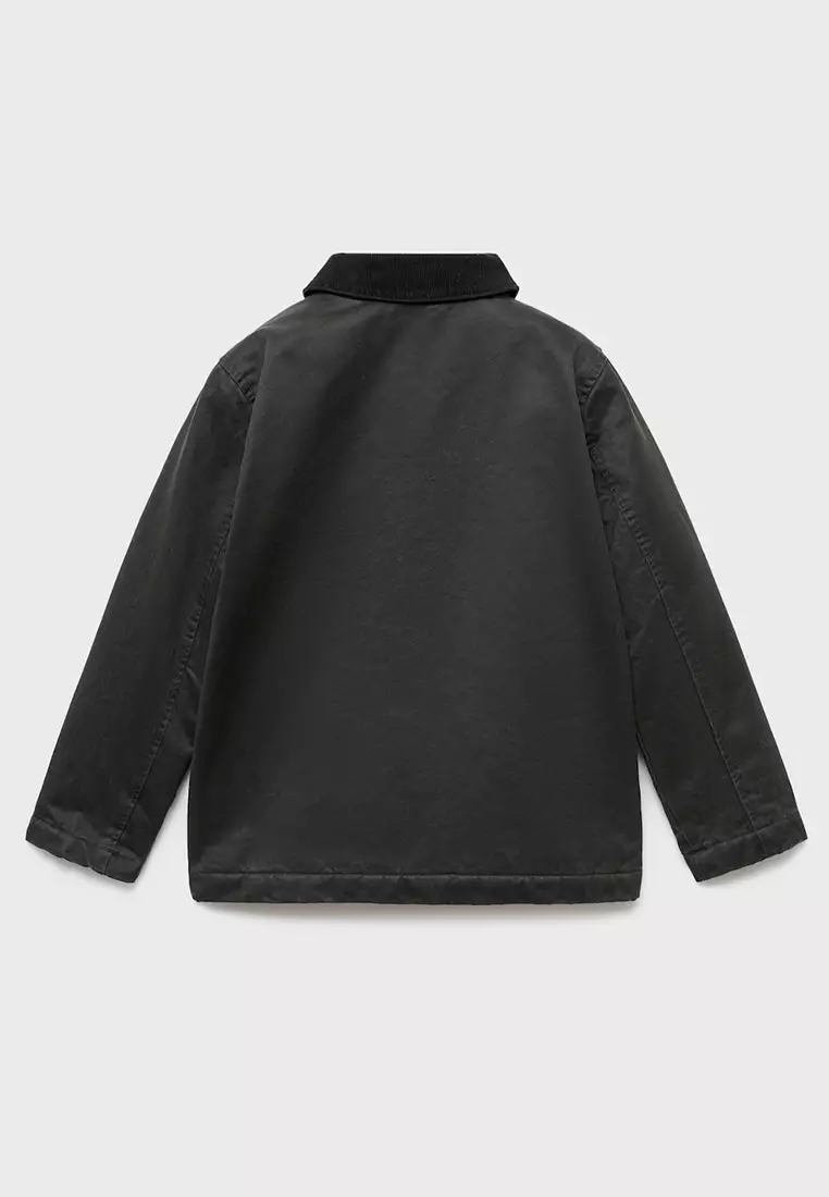 Waxed-Effect Parka Jacket