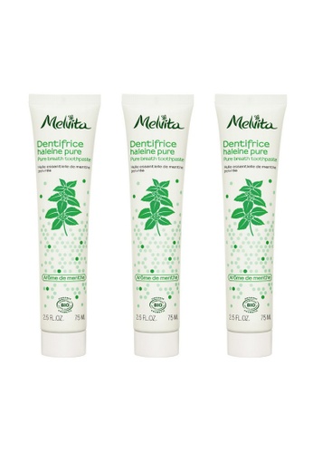 MELVITA 3PCS Melvita Dentifrice Haleine Fraiche Fresh Breath Teeth Toothpaste 2.53oz, 75ml 870AABE32D6AD1GS_1
