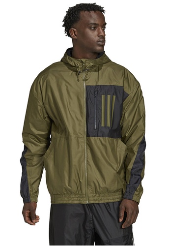 ADIDAS green sportswear w.n.d. primeblue jacket 70A7FAA5B03532GS_1