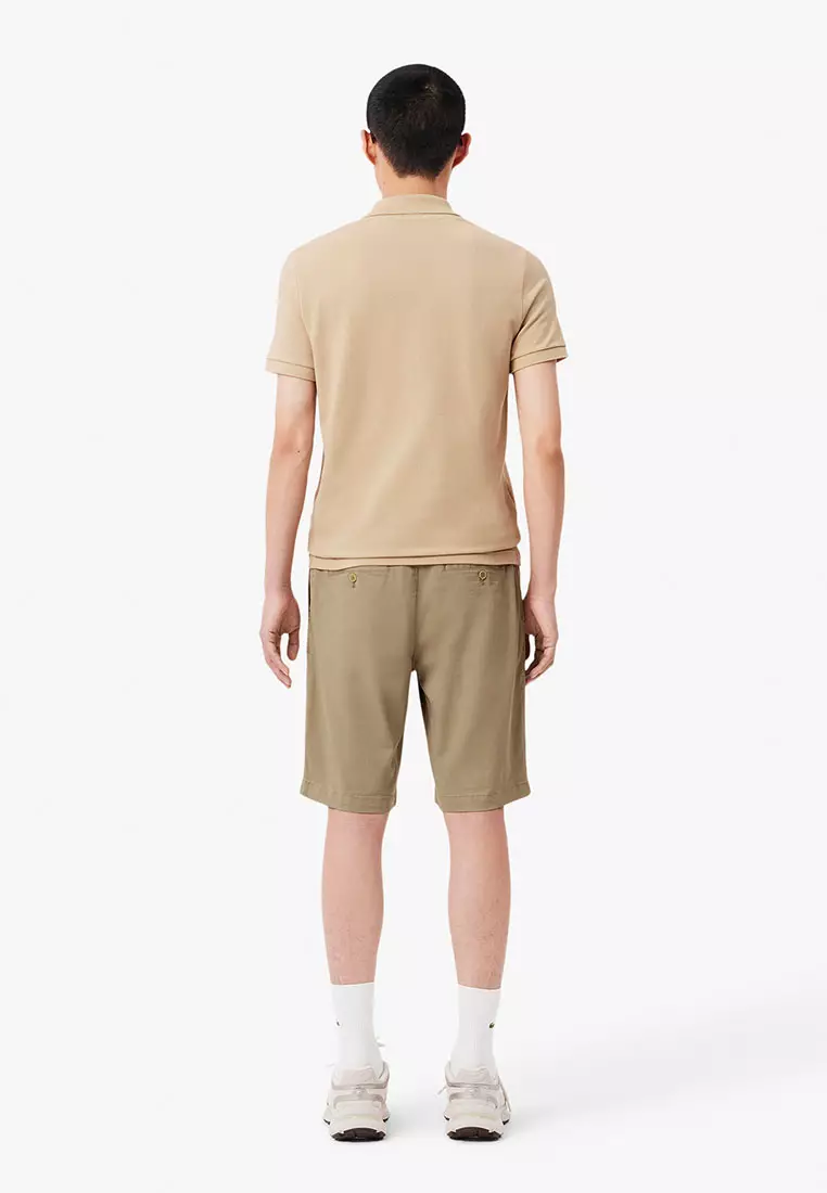 Slim Fit Stretch Cotton Bermuda Shorts