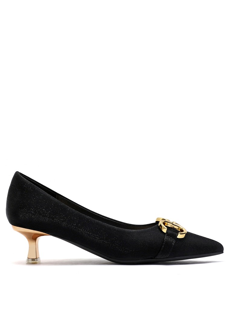 5CM Pointy Toe Horsebit Pumps 2046-6