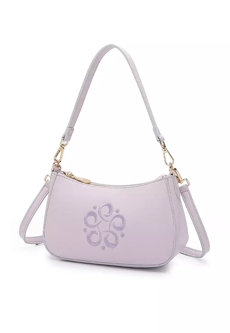 Women's Top Handle Bag / Sling Bag / Shoulder Bag (Tas Tangan / Tas Selempang / Tas Bahu Wanita) - Ungu