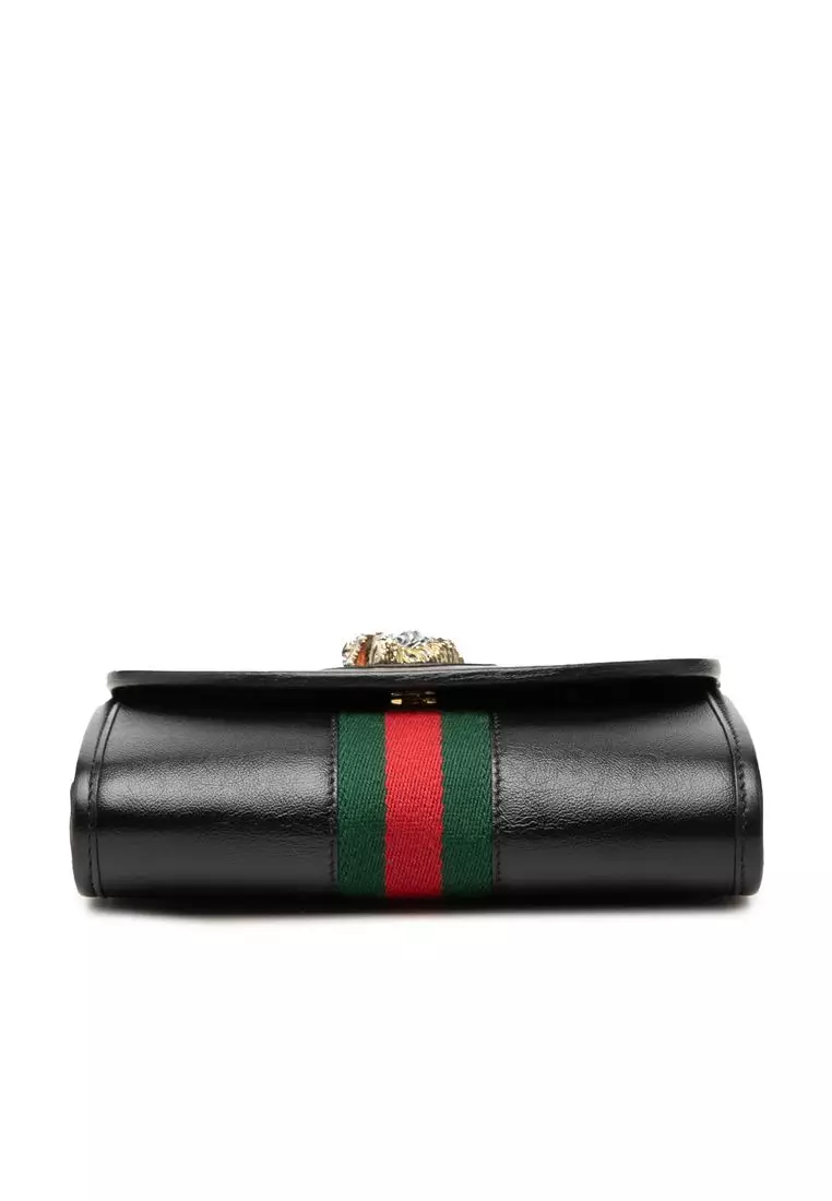 Pre-Loved Gucci Mini Calfskin Rajah Web Chain Crossbody
